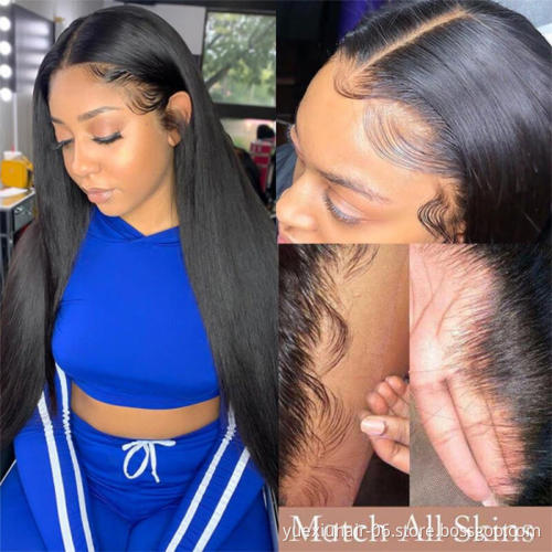 Wholesale Brazilian Virgin 4x4 5x5 6x6 HD Lace Closure Frontal Wig Glueless Straight Raw Human Hair HD Lace Wigs